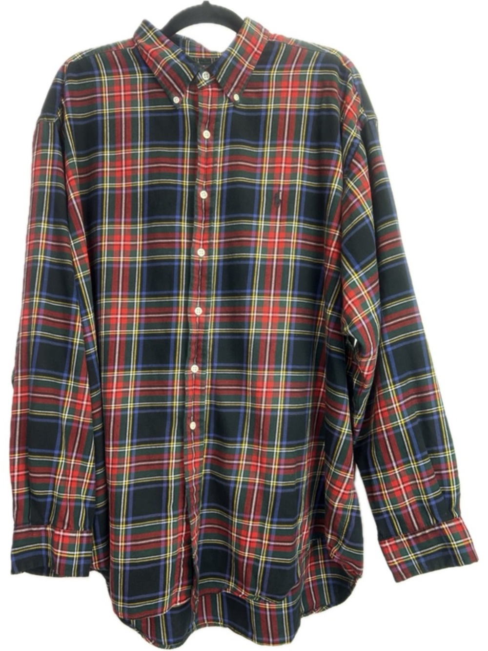 Polo Ralph Lauren “Blake” Men’s Tartan Plaid Button Down Cotton Shirt Size XXL
